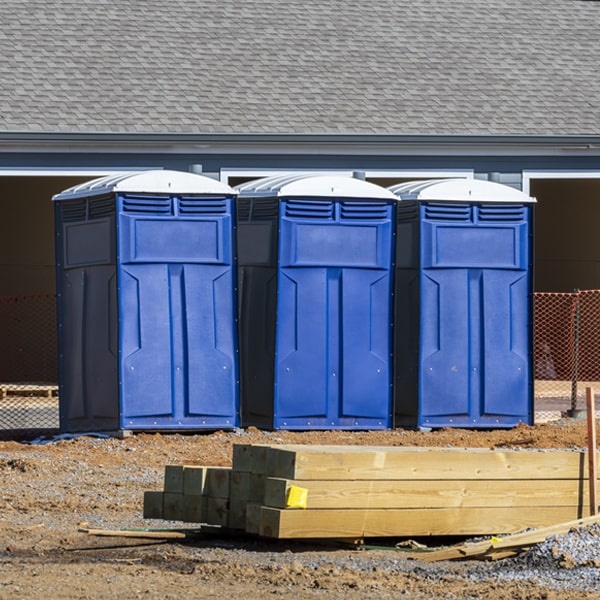 how often are the portable toilets cleaned and serviced during a rental period in Melrose Ohio